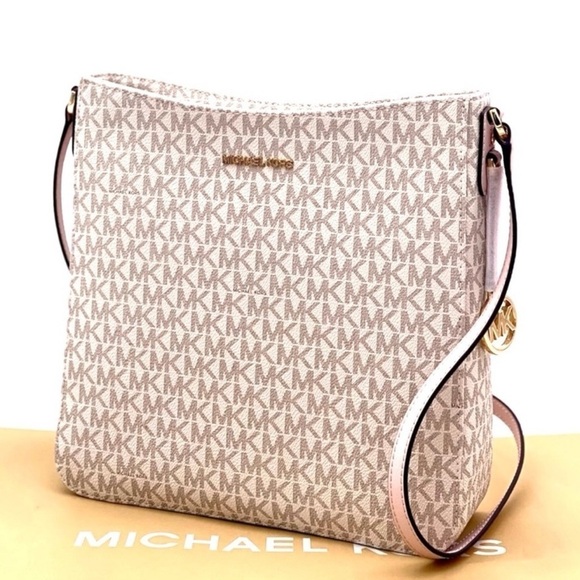 Michael Kors Large Messenger Crossbody Bag Powder Blush Multi - Picture 1 of 13